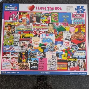 White Mountain 'I Love The 80s' Puzzle - Colorful Retro Collage